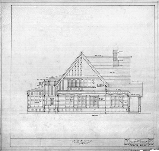 These are some of the original drawings for the Weyerhaeuser Building by architect Carl Gould.