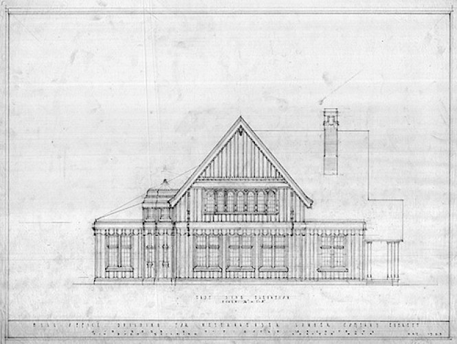 These are some of the original drawings for the Weyerhaeuser Building by architect Carl Gould.